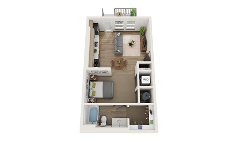 Studio Apartment 595 Sq Ft - Railway Flats, Loveland, CO